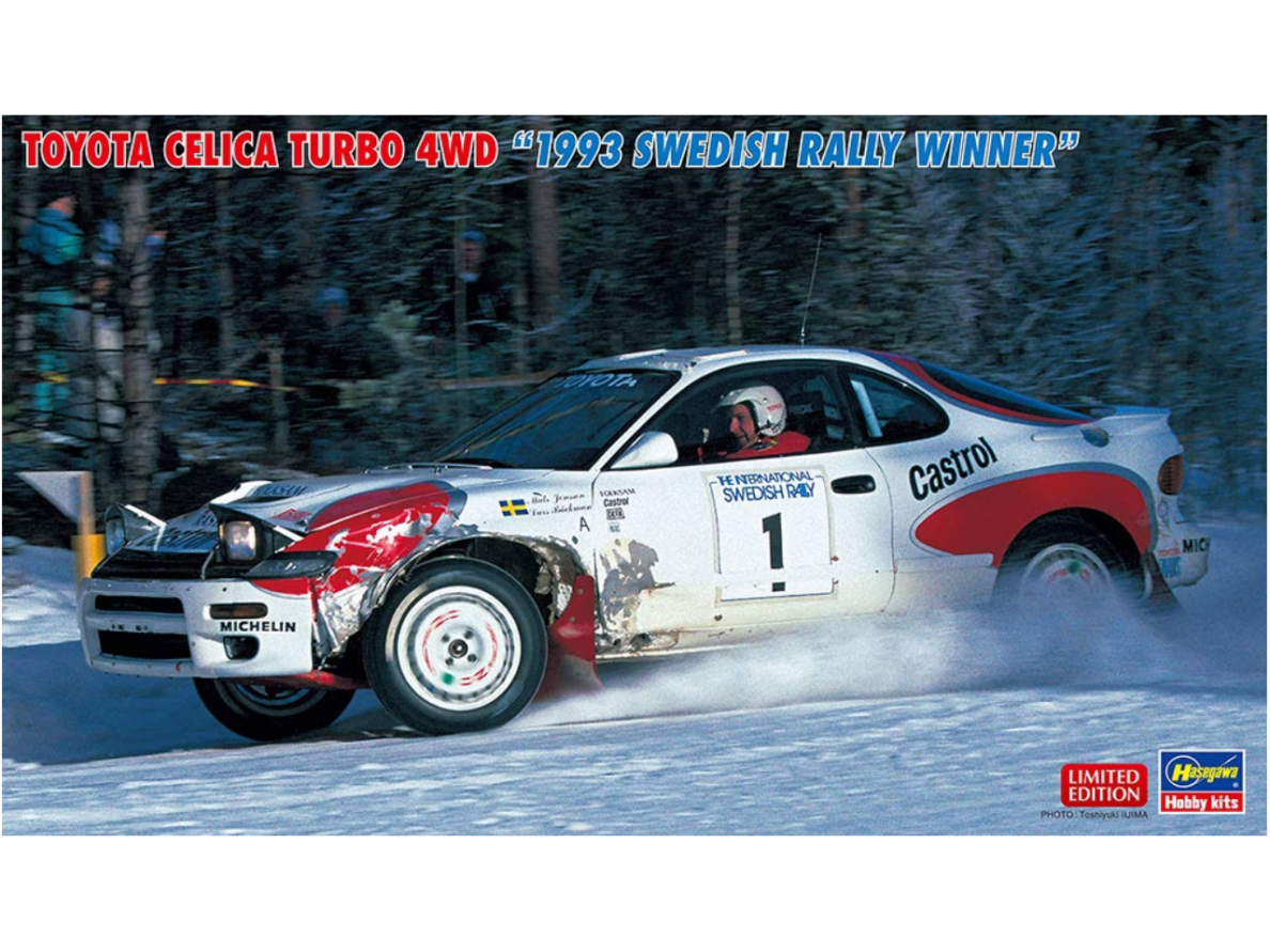 Hasegawa - Toyota Celica Turbo 4WD "1993 Swedish Rally Winner" Limited Edition, 1/24, 20484 Hasegawa - Toyota Celica Turbo 4WD "1993 Swedish Rally Winner" Limited Edition, 1/24, 20484