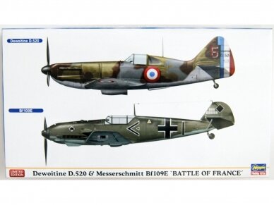 Hasegawa - Dewoitine D.520 & Messerschmitt Bf109E `Battle of France`, 1/72, 02332