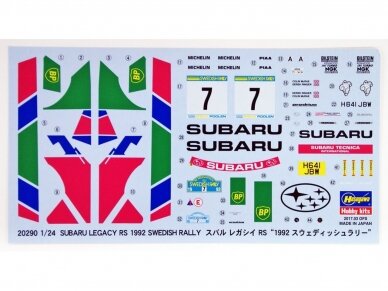 Hasegawa - Subaru Legacy RS 1992 Swedish Rally Limited Edition, 1/24, 20290 4