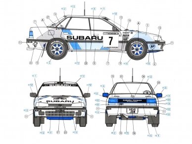 Hasegawa - Subaru Legacy RS 1992 Swedish Rally Limited Edition, 1/24, 20290 3