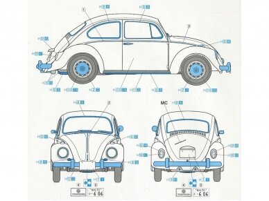 Hasegawa - Type 1 (1967) Volkswagen Beetle, 1/24, 21203 5