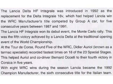 Hasegawa - Lancia Super Delta (1992 WRC Makes Champion), 1/24, 25015 4