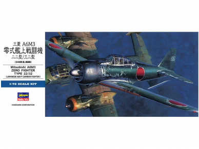 Hasegawa - Mitsubishi A6M3 Zero Fighter Type 22/32, 1/72, 00456 Hasegawa - Mitsubishi A6M3 Zero Fighter Type 22/32, 1/72, 00456