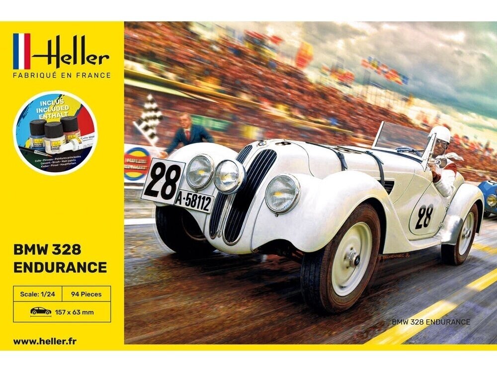 Heller - BMW 328 Endurance Dovanų komplektas, 1/24, 56782 Heller - BMW 328 Endurance Dovanų komplektas, 1/24, 56782