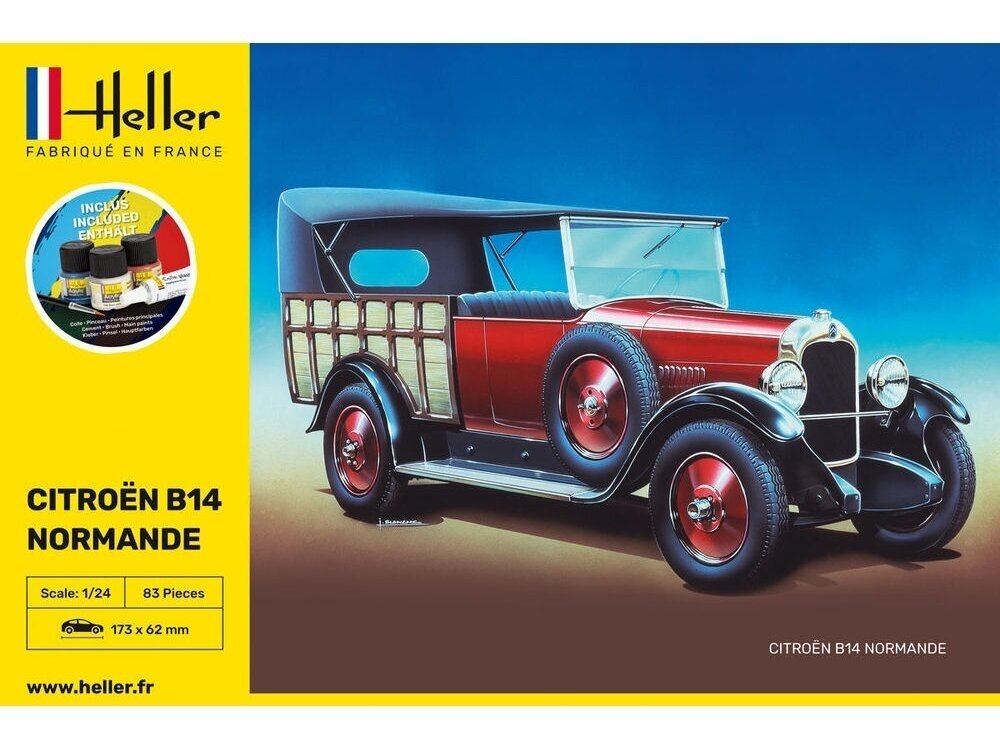 Heller - Citroen B14 Normande dāvanu komplekts, 1/24, 56729 Heller - Citroen B14 Normande dāvanu komplekts, 1/24, 56729