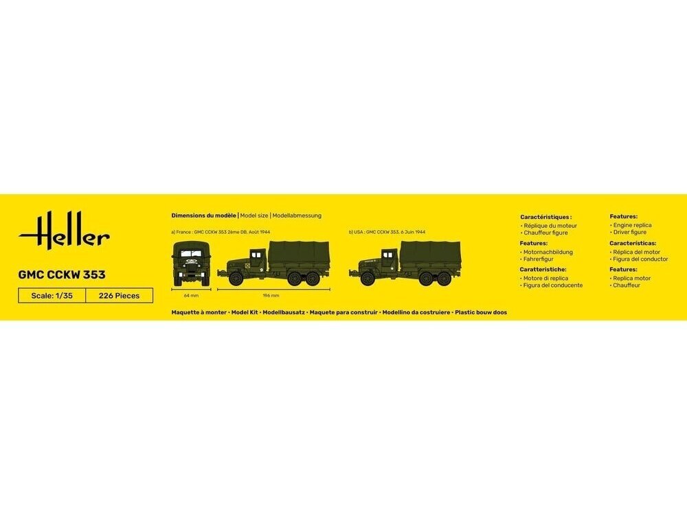 Heller - GMC US-Truck Dovanų komplektas, 1/35, 57121 2 Heller - GMC US-Truck Dovanų komplektas, 1/35, 57121 2