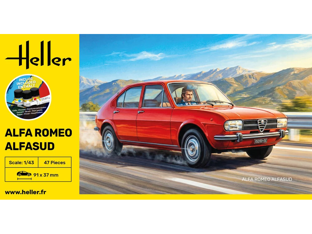 Heller - Alfa Romeo Alfasud Dovanų komplektas, 1/43, 56182 Heller - Alfa Romeo Alfasud Dovanų komplektas, 1/43, 56182