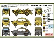 Hero Hobby Kits - German Pkw.K2s Schwimmwagen Type 166 2 in 1, 1/35, H35003