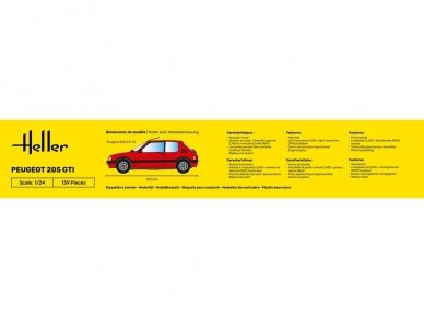 Heller - Peugeot 205 GTI Model Set, 1/24, 58705 2 Heller - Peugeot 205 GTI Model Set, 1/24, 58705 2
