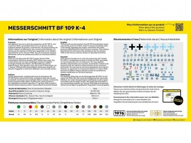 Heller - Messerschmitt Bf 109 K-4 dāvanu komplekts, 1/72, 56229 1