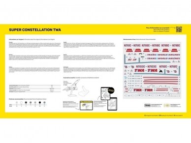 Heller - Lockheed Super Constellation TWA dāvanu komplekts, 1/72, 58391 1
