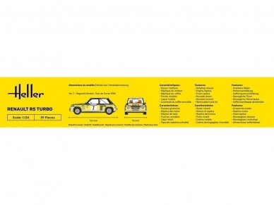 Heller - Renault R5 Turbo dovanų komplektas, 1/24, 56717 2