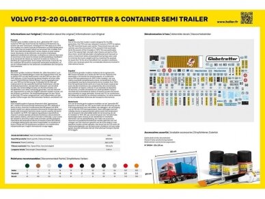 Heller - Volvo F12-20 Globe Trotter & Container Semi Trailer dovanų komplektas, 1/32, 57702 1