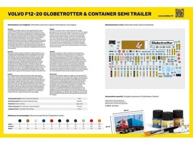 Heller - Volvo F12-20 Globe Trotter & Container Semi Trailer Starter Set, 1/32, 57702 1