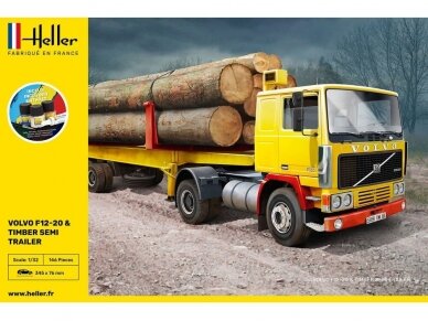 Heller - Volvo F12-20 & Timber Semi Trailer dovanų komplektas, 1/32, 57704