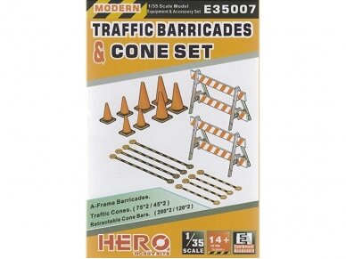 Hero Hobby Kits - Traffic Barricades & Cone Set, 1/35, E35007
