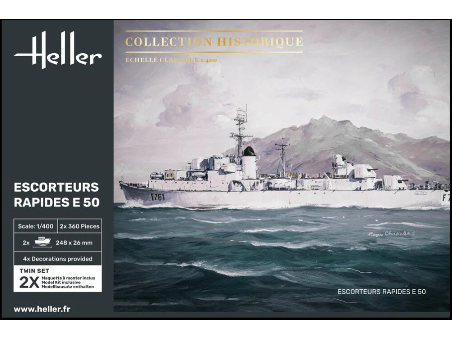 Heller - Escorteurs Rapides E50 (Frigate Le Corse-class), 1/400, 81093 Heller - Escorteurs Rapides E50 (Frigate Le Corse-class), 1/400, 81093