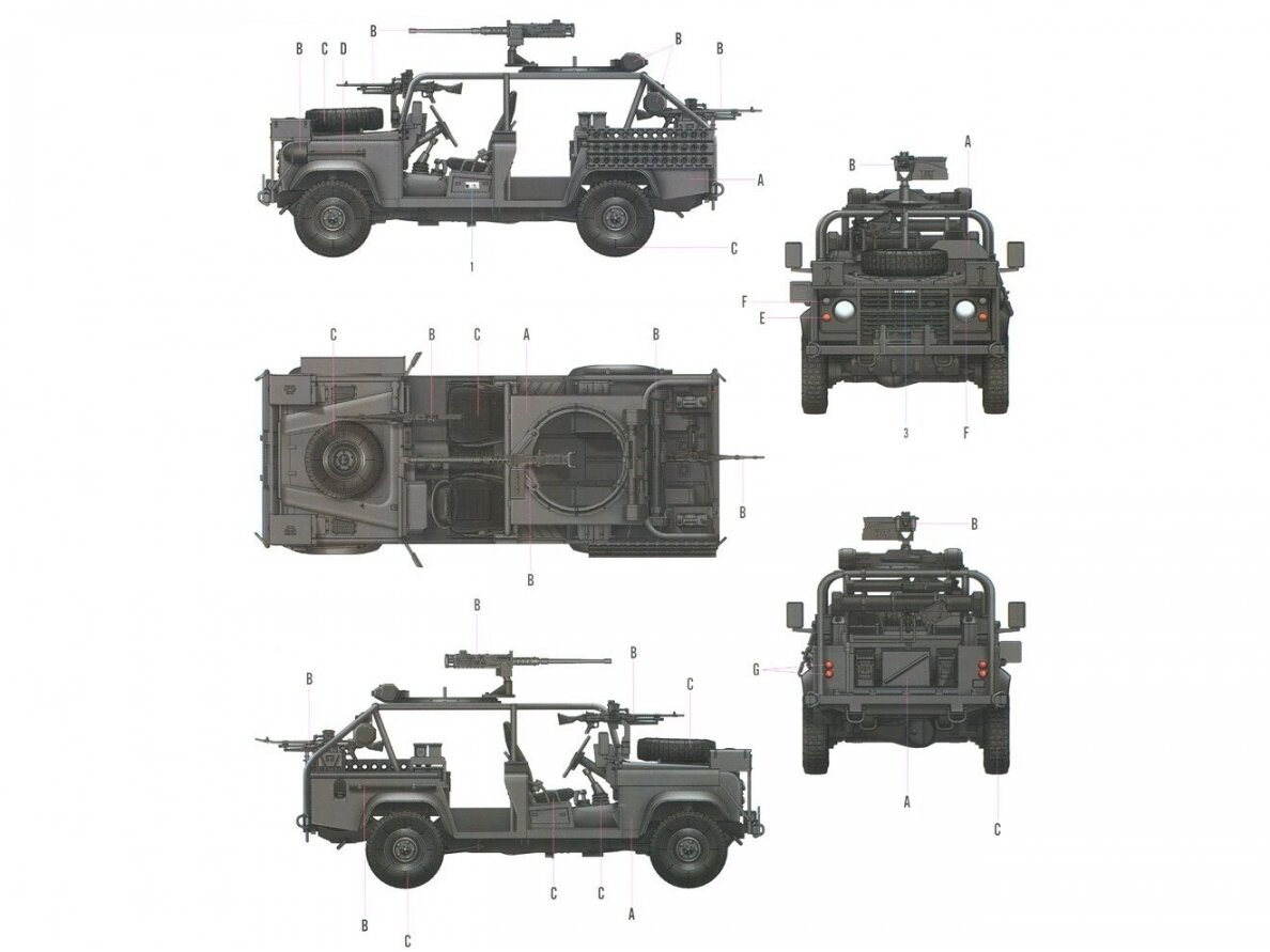 Hobbyboss - (Ranger Special Operations Vehicle) RSOV w/MG, 1/35, 82450 6 Hobbyboss - (Ranger Special Operations Vehicle) RSOV w/MG, 1/35, 82450 6