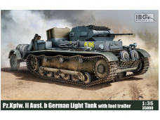IBG Models - Pz.Kpfw. II Ausf.b German Light Tank with fuel trailer, 1/35, 35080