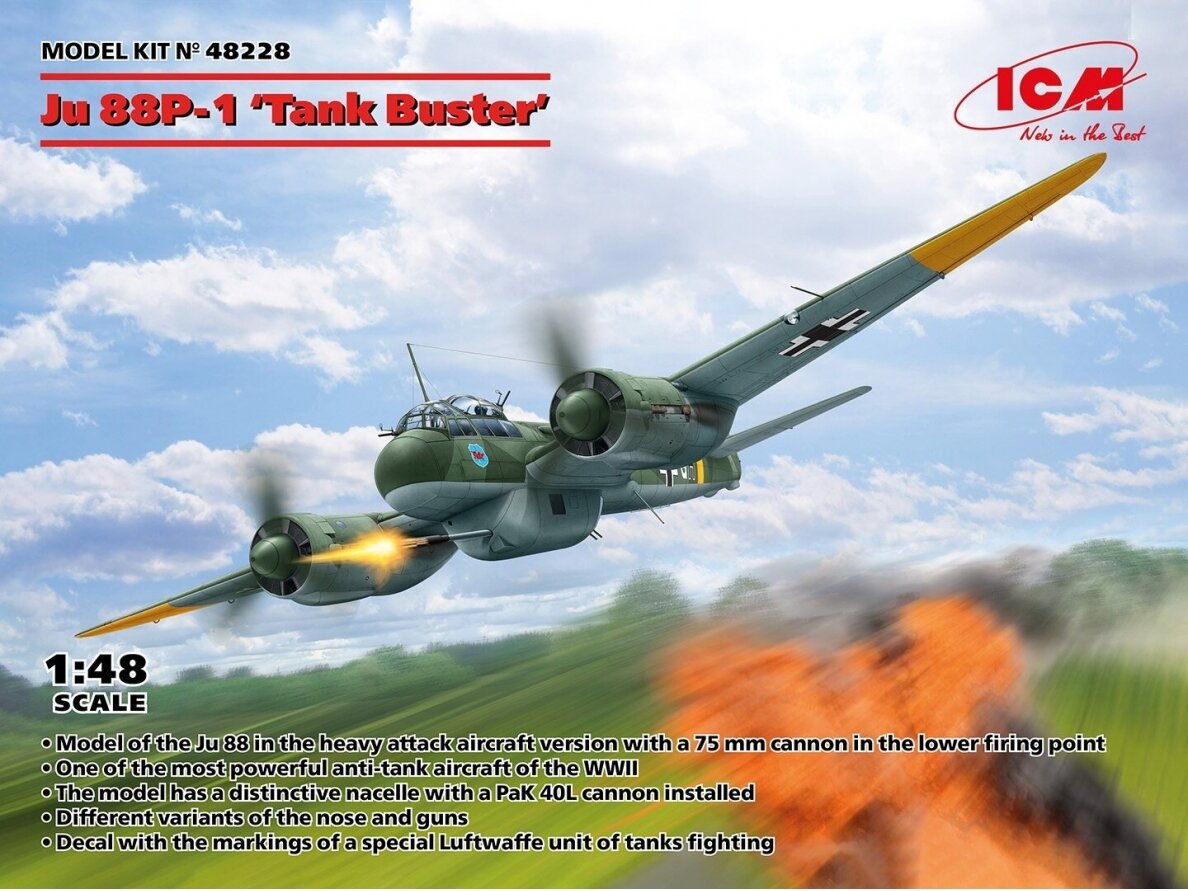 ICM - Junkers Ju 88P-1 'Tank Buster', 1/48, 48228 ICM - Junkers Ju 88P-1 'Tank Buster', 1/48, 48228