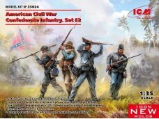 ICM - American Civil War Confederate Infantry Set #2, 1/35, 35024