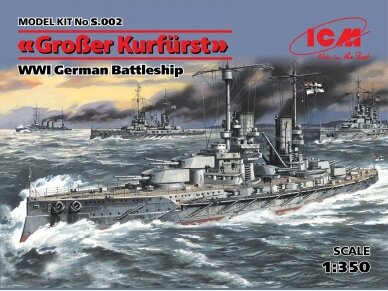 ICM - Grosser Kurfürst WWI German Battleship, 1/350, S002