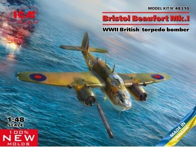 ICM - Bristol Beaufort Mk.I WWII British Torpedo-Bomber, 1/48, 48310