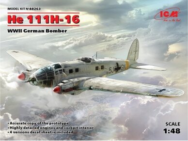 ICM - Heinkel He 111H-16 WWII German Bomber, 1/48, 48263