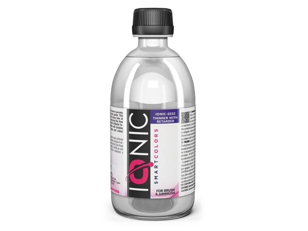 IONIC - Thinner with Retarder (akrila krāsu šķīdinātājs ar palēninātāju), 500 ml, 0332 IONIC - Thinner with Retarder (akrila krāsu šķīdinātājs ar palēninātāju), 500 ml, 0332