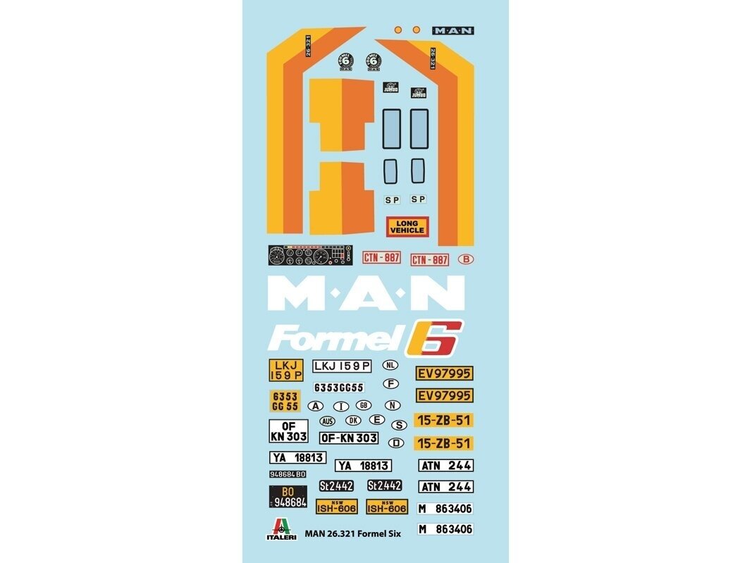 Italeri - MAN 26.321 Formel Six, 1/24, 0756 13 Italeri - MAN 26.321 Formel Six, 1/24, 0756 13