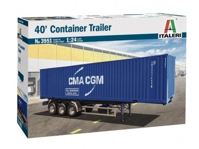 Italeri - 40' Container Trailer, 1/24, 3951