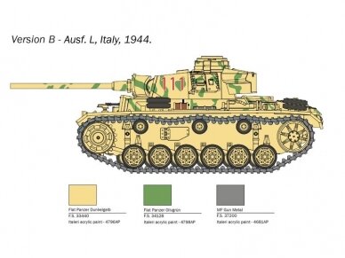 Italeri - Pz. Kpfw. III Ausf. J/L/M/N, 1/56, 25757 5 Italeri - Pz. Kpfw. III Ausf. J/L/M/N, 1/56, 25757 5
