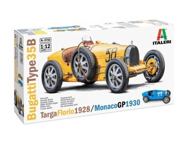Italeri - Bugatti Type 35B - Targa Florio ‘29/Monaco GP ‘30, 1/12, 4716 Italeri - Bugatti Type 35B - Targa Florio ‘29/Monaco GP ‘30, 1/12, 4716