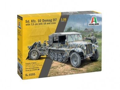 Italeri - Sd. Kfz. 10 Demag D7 with 7,5 cm leIG 18 and crew, 1/35, 6595