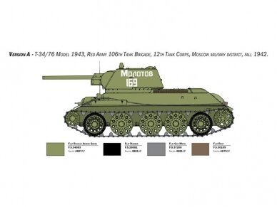 Italeri - T-34/76 Model 1943 Early Version Premium Edition, 1/35, 6570 13 Italeri - T-34/76 Model 1943 Early Version Premium Edition, 1/35, 6570 13