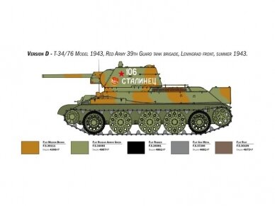 Italeri - T-34/76 Model 1943 Early Version Premium Edition, 1/35, 6570 10 Italeri - T-34/76 Model 1943 Early Version Premium Edition, 1/35, 6570 10
