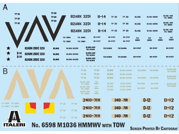 Italeri - HMMWV M1036 TOW Carrier, 1/35, 6598 6 Italeri - HMMWV M1036 TOW Carrier, 1/35, 6598 6