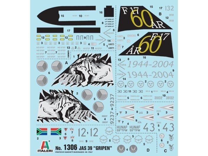 Italeri - Saab JAS 39 Gripen, 1/72, 1306 4 Italeri - Saab JAS 39 Gripen, 1/72, 1306 4