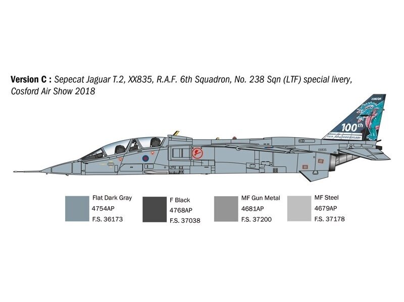 Italeri - Jaguar T.2 RAF Trainer, 1/72, 1470 8 Italeri - Jaguar T.2 RAF Trainer, 1/72, 1470 8