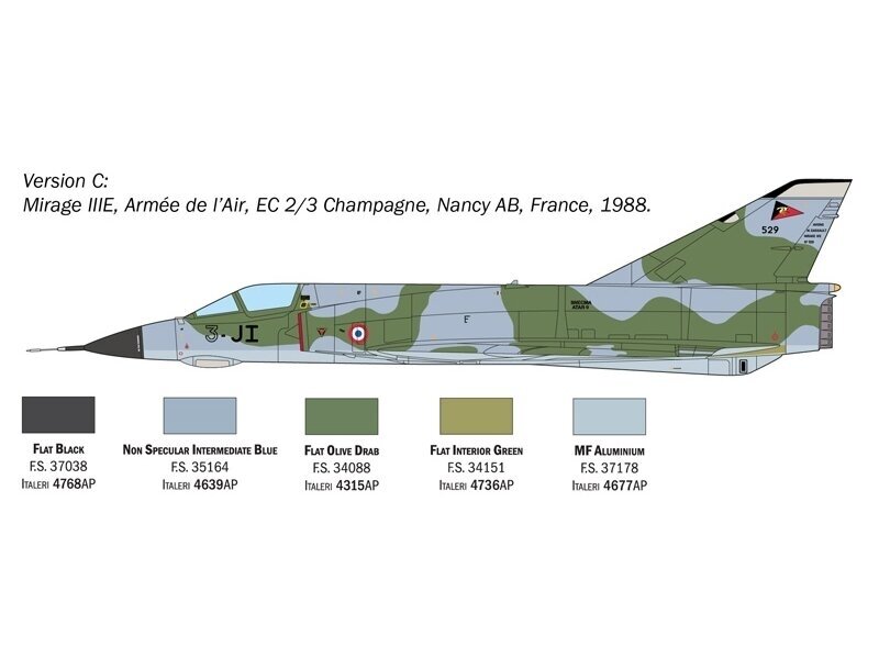 Italeri - Dassault Mirage III, 1/48, 2816 6 Italeri - Dassault Mirage III, 1/48, 2816 6