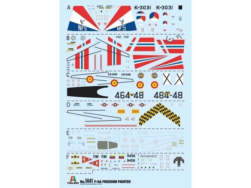 Italeri - F-5A Freedom Fighter, 1/72, 1441 5 Italeri - F-5A Freedom Fighter, 1/72, 1441 5