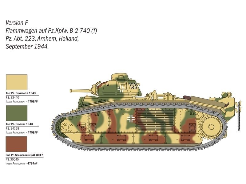 Italeri - Char B1 Bis, 1/56, 25766 9