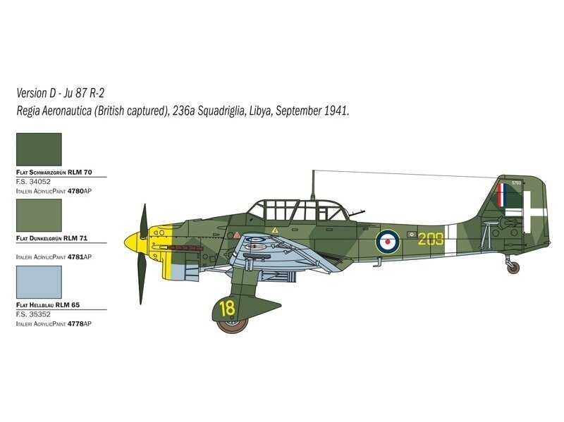 Italeri - Junkers JU 87 B-2/R-2 Stuka "Picchiatello", 1/48, 2769 13 Italeri - Junkers JU 87 B-2/R-2 Stuka "Picchiatello", 1/48, 2769 13