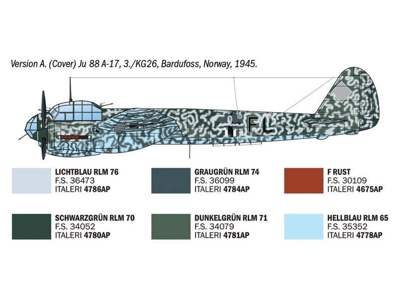 Italeri - Junkers Ju 88 A-4/17 Torpedo Bomber, 1/72, 1489 10 Italeri - Junkers Ju 88 A-4/17 Torpedo Bomber, 1/72, 1489 10