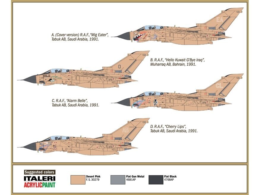 Italeri - Panavia Tornado GR.1 Gulf War 25th Anniversary 1991-2016, 1/72, 1384 5