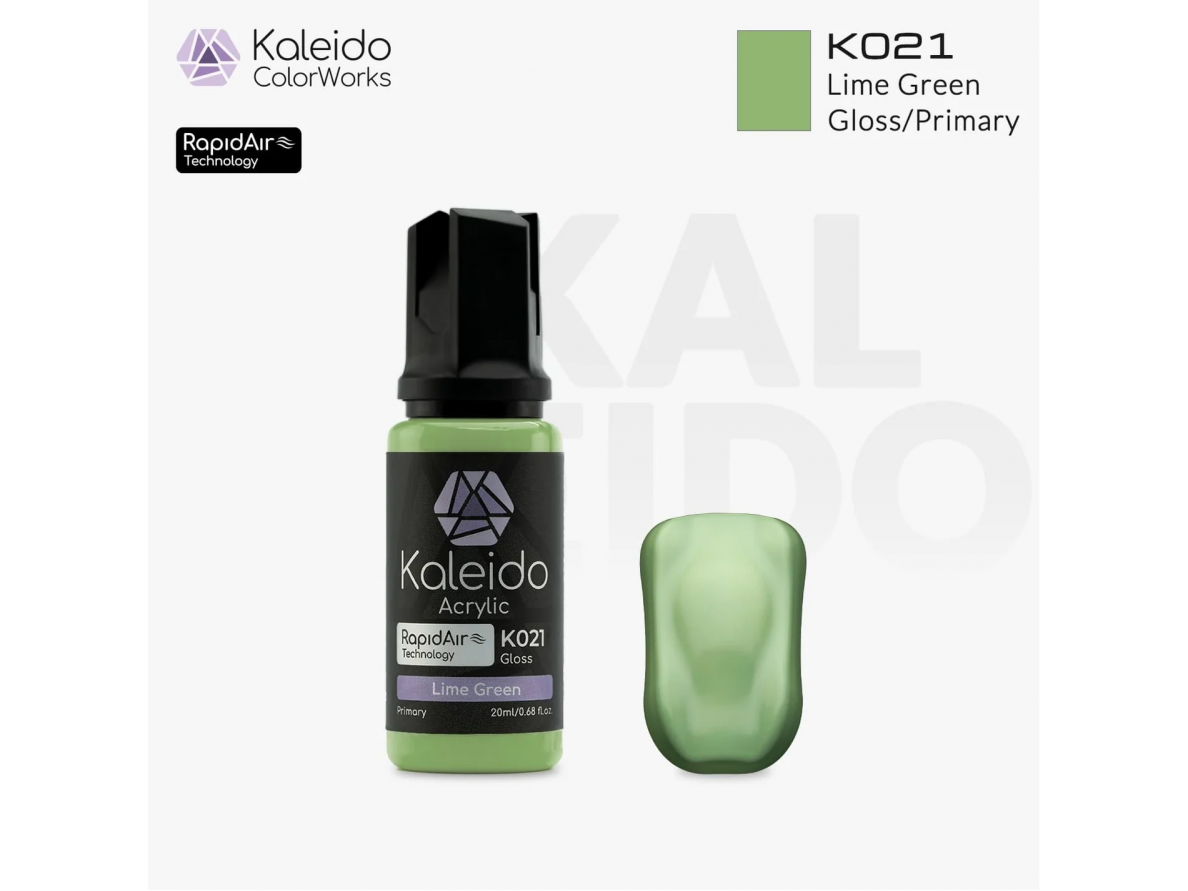 Kaleido ColorWorks - Акриловая краска Lime Green, Primary Colors 20ml, K021 Kaleido ColorWorks - Акриловая краска Lime Green, Primary Colors 20ml, K021