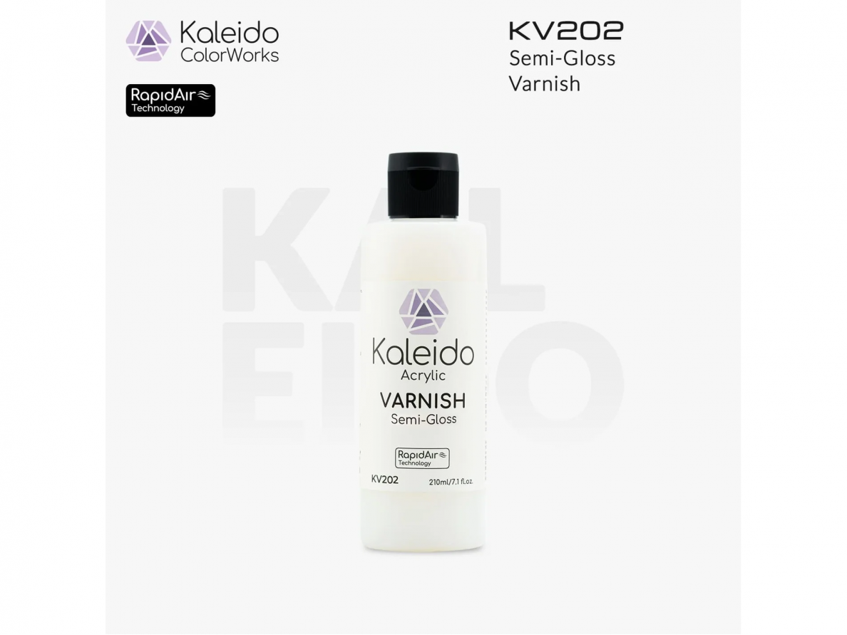 Kaleido ColorWorks - Varnish Semi-Gloss (Poolläikiv lakk), 210ml, KV202 Kaleido ColorWorks - Varnish Semi-Gloss (Poolläikiv lakk), 210ml, KV202