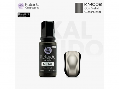 Kaleido ColorWorks - Acrylic paint Gun Metall, Metal Colors 20ml, KM002 Kaleido ColorWorks - Acrylic paint Gun Metall, Metal Colors 20ml, KM002