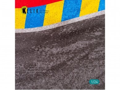 Kelik - Asphalt Road 24 Hours Of Le Mans Turn acrylic base 3x180x357mm (akrilo bazė), 1/24, 24003 3 Kelik - Asphalt Road 24 Hours Of Le Mans Turn acrylic base 3x180x357mm (akrilo bazė), 1/24, 24003 3