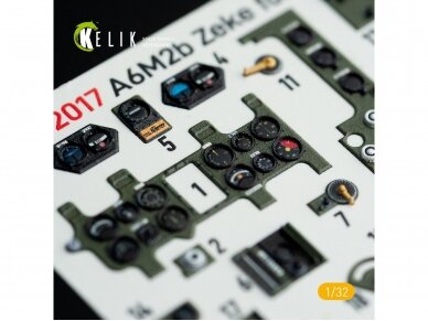 Kelik - Mitsubishi A6M2b Zeke interior 3D decals for Tamiya (3D dekaalid), 1/32, 32017 3 Kelik - Mitsubishi A6M2b Zeke interior 3D decals for Tamiya (3D dekaalid), 1/32, 32017 3